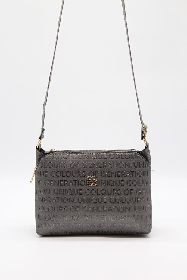 Patterned Three Compartment Adjustable Shoulder Bag - 2