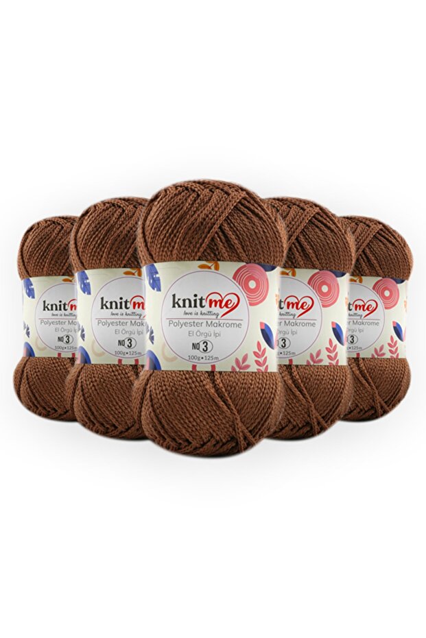 Polyester Makrome 100 Gr 5'li Paket El Örgü Ipi Taka Yarn (833) - 1