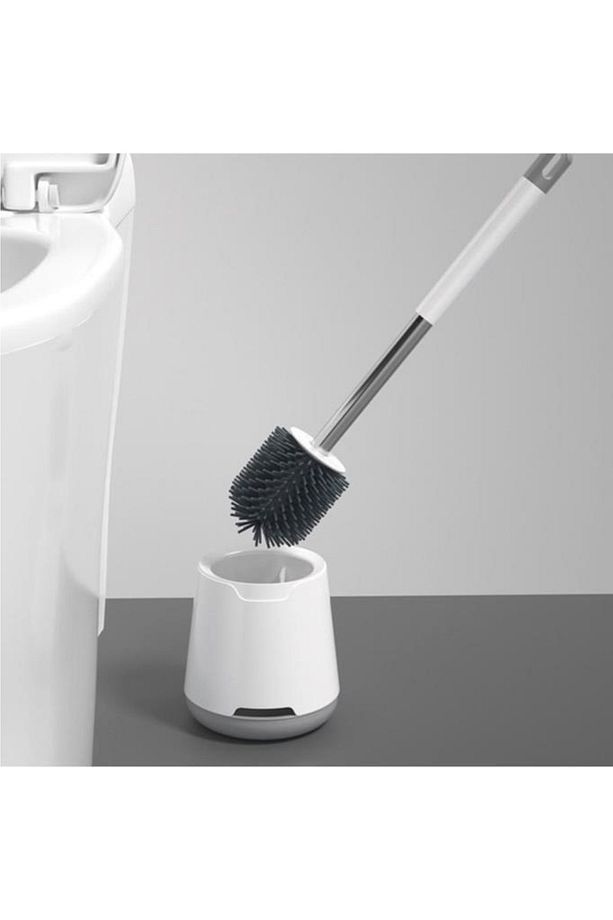 Duvara Monte Değildir. Silikon Wc Banyo Klozet Temizleme Fırçası, Tuvalet Fırçalık - 3