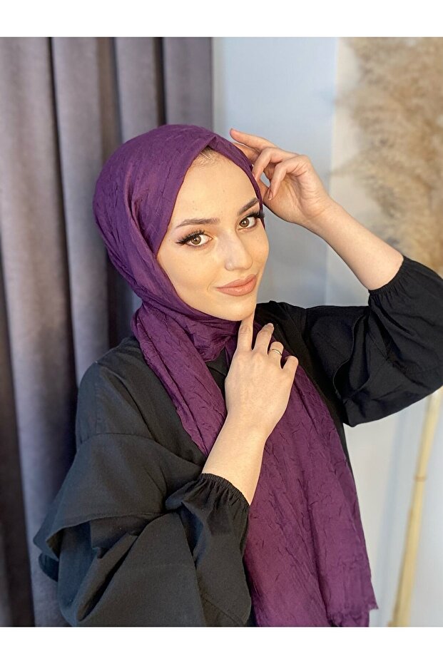 Bambu Kraş Şal, Mor - 1