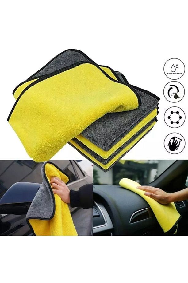 3'lü 60*30 Mikrofiber Havlu Araba Oto Cam Kapı Bezi Hayvan Kurutma Bezi - 5