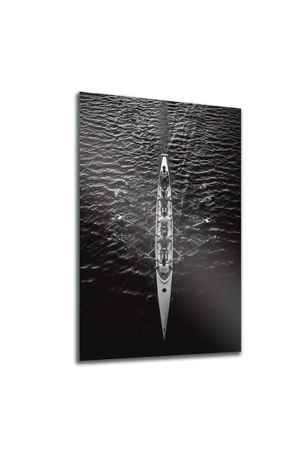 Rowing Race Glass Table