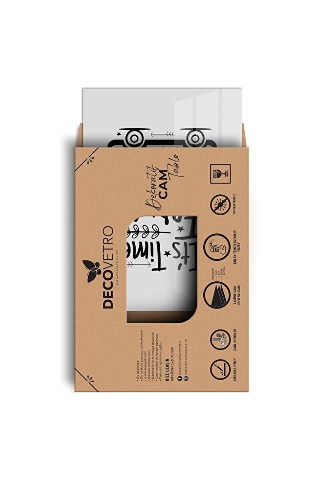 Glass Table Zebra Patterned - 6