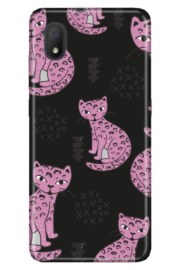 L7 Compatible Case 0.4mm Laser Cut Patterned Silicone - Pink Cat