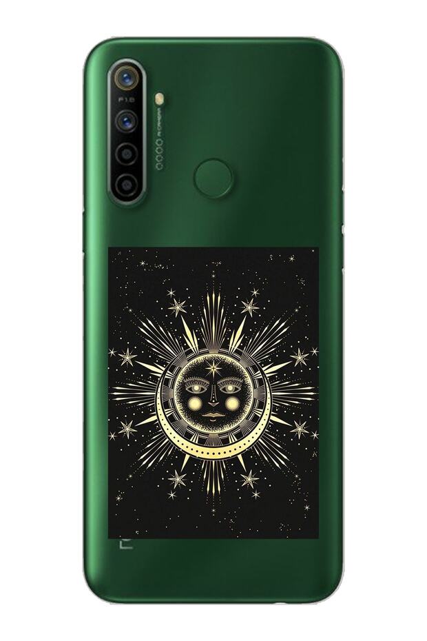 Realme 5I Sun Moon Design Super Transparent Phone Case