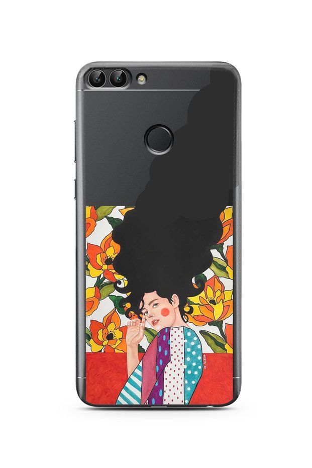 Huawei P Smart Long Hair Maria Designed Super Transparent Phone Case