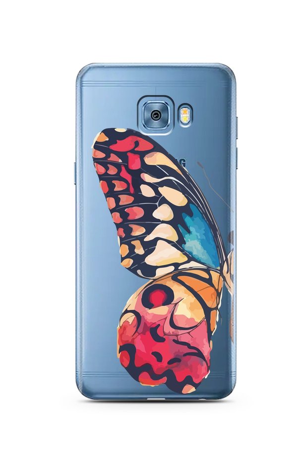 Samsung C5 Pro Big Butterfly Design Super Transparent Phone Case