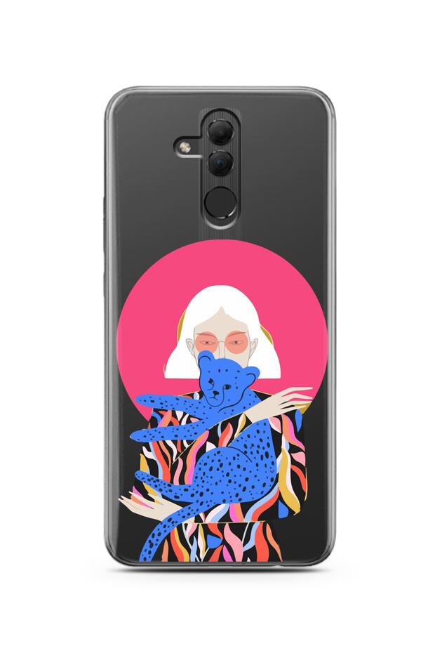 Huawei Mate 20 Lite Pink and Leon Design Super Transparent Phone Case