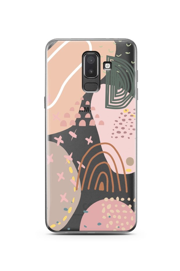 Super Transparent Phone Case for Samsung J6 with Brush Traces Design