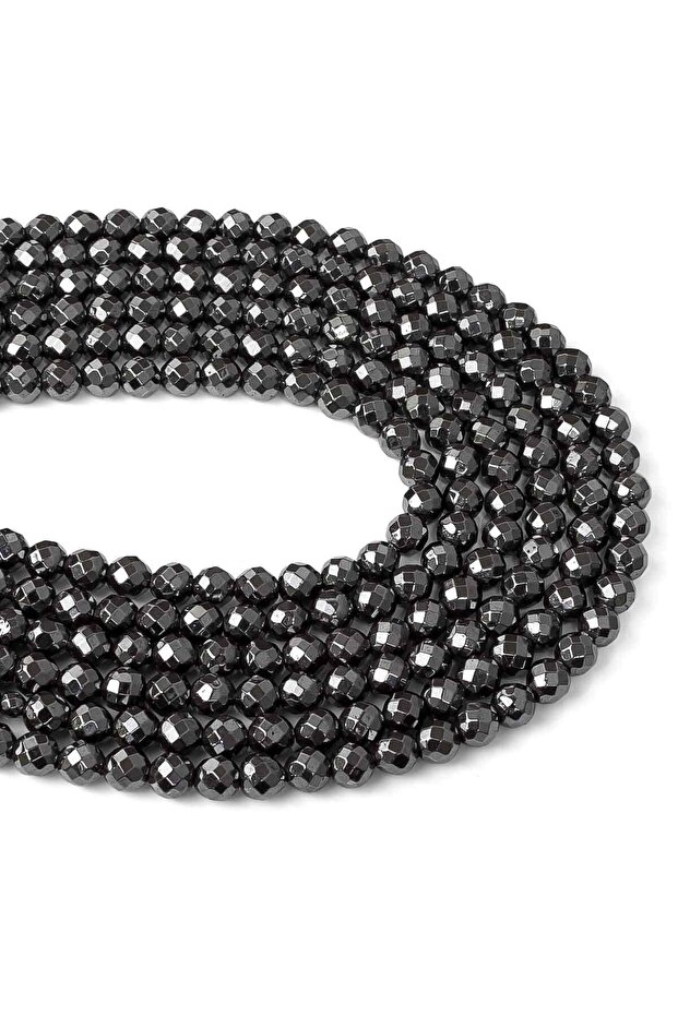 Hematite Facet Array Gray Natural Stone 6 mm Dz755