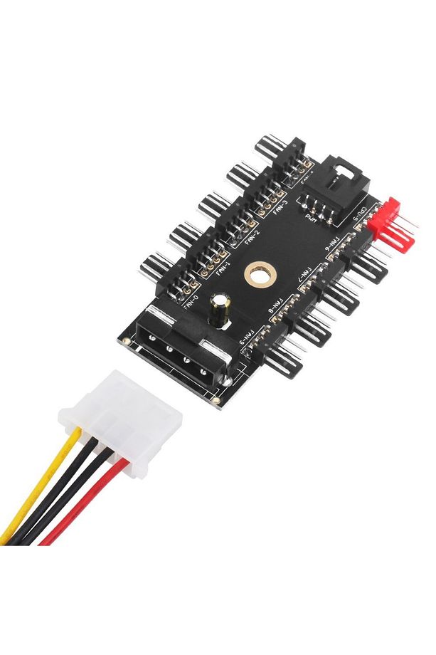 10 Port Fan Çoklayıcı 10lu Fan Kontrol Pwm 12v 4 Pin Fan Denetleyici Molex Ide - 4