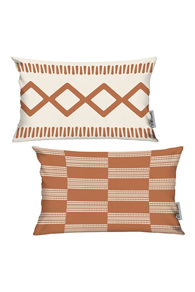 Scandinavian Bohemian Ethnic 2-Piece Throw Pillow Cover