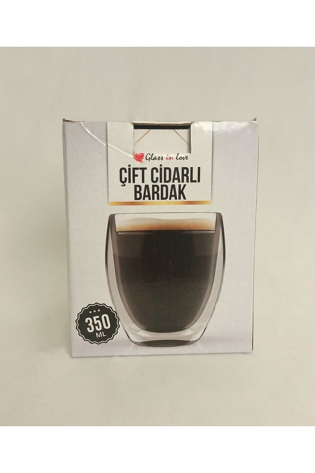Borosilikat Çift Cidarlı Bardak - 350 Ml - 1