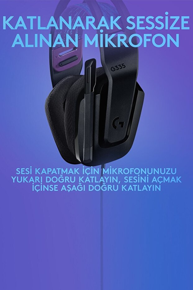 سماعة الألعاب السلكية G G335 - أسود - 5