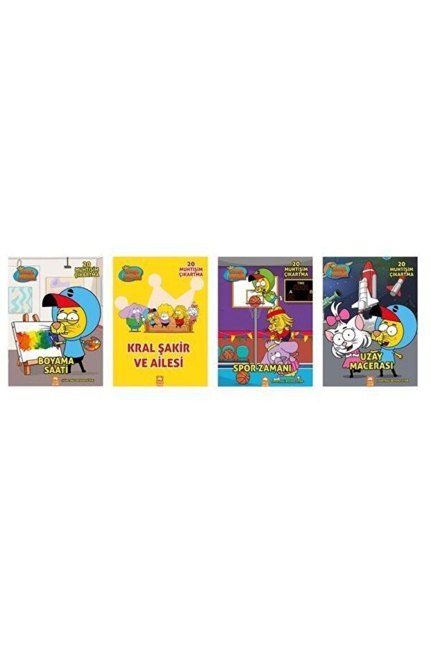 Kral Şakir Sticker Painting Set -4 Book Set