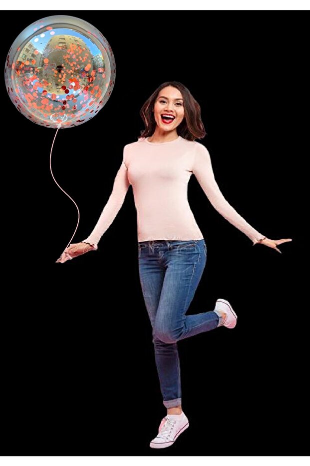 Rose Gold Sequin Transparent Glass Transparent Balloon 1 Piece