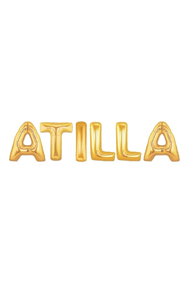 Birthday Atilla Gold Foil Balloon Set 40cm Name Balloon