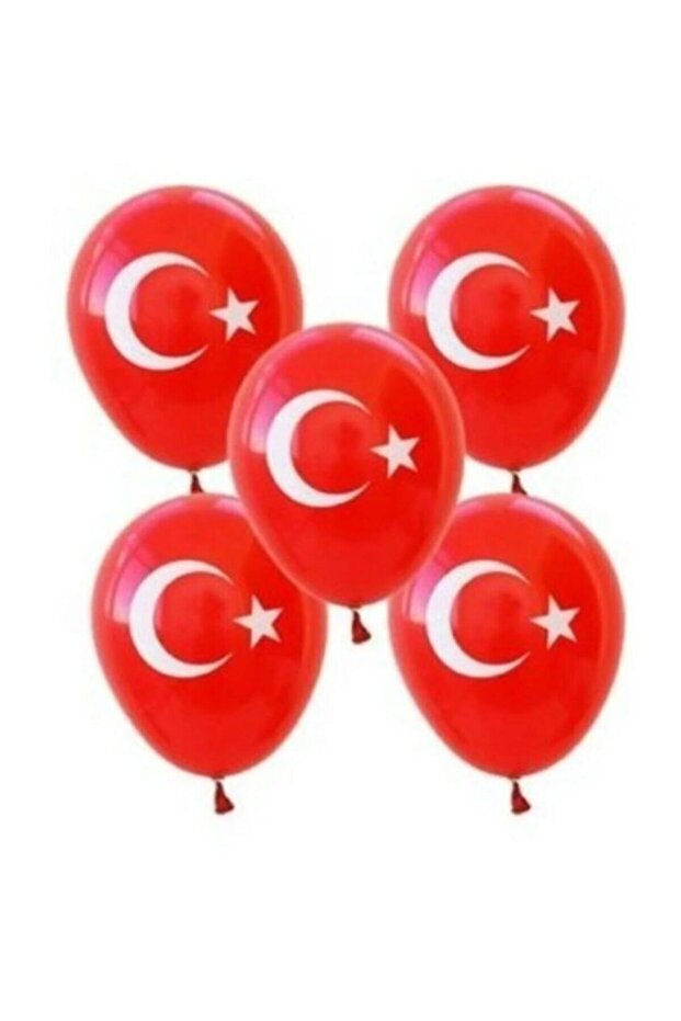 100 Pieces April 23 Turkish Flag Balloons