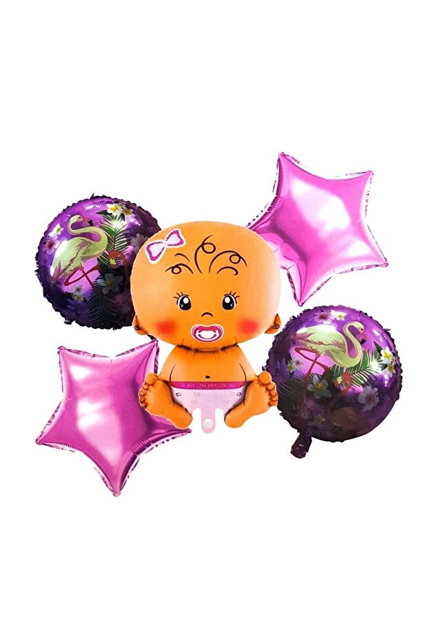 Welcome Baby Set of 5 Foil Balloons