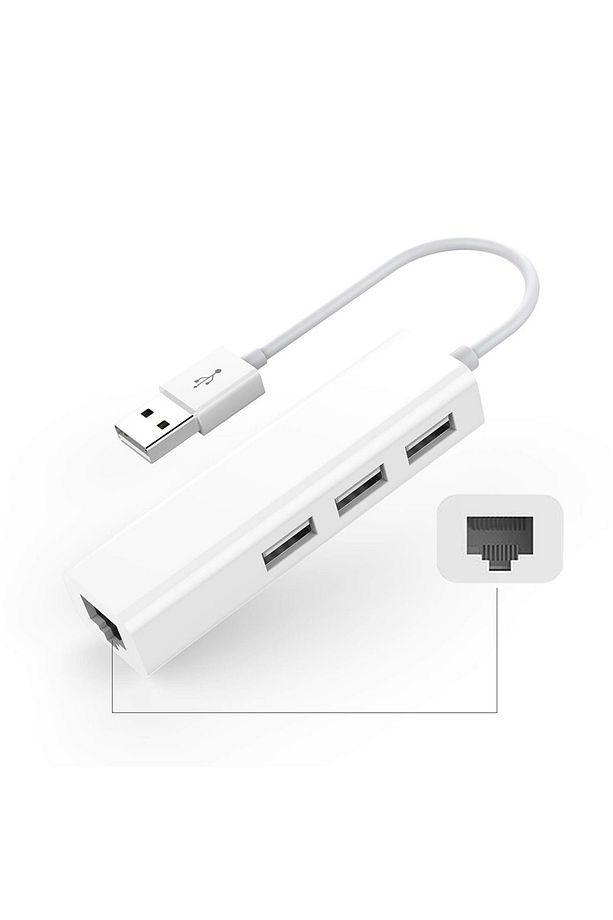 Usb To Rj45 Ethernet + Usb 3 Port Hub Çoklayıcı - 1