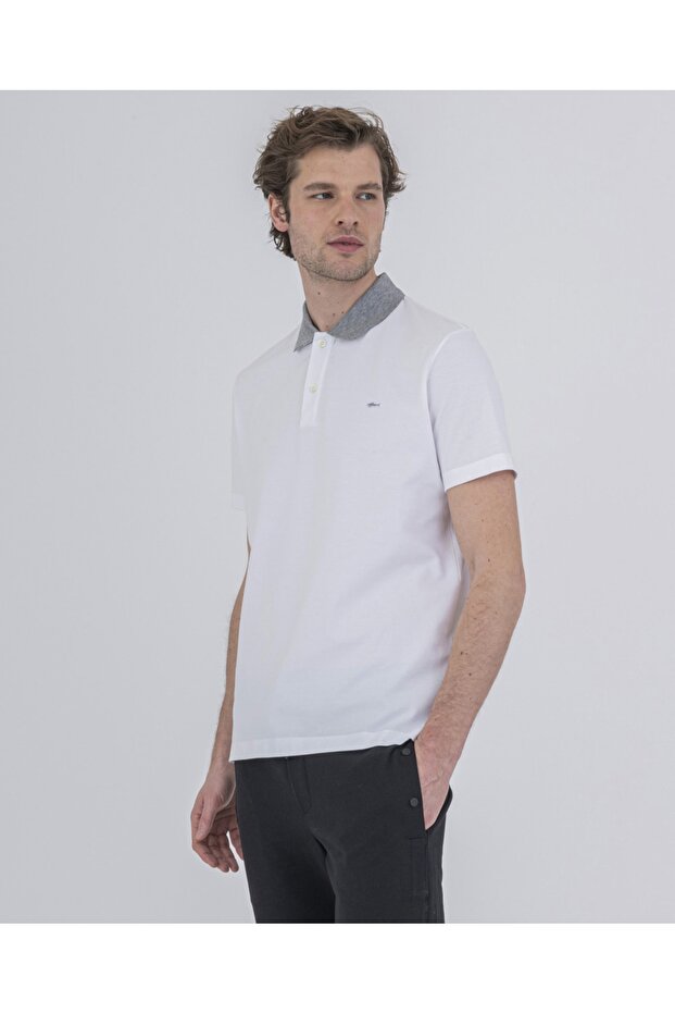 Men's Knitted Poloshirt C.wCotton