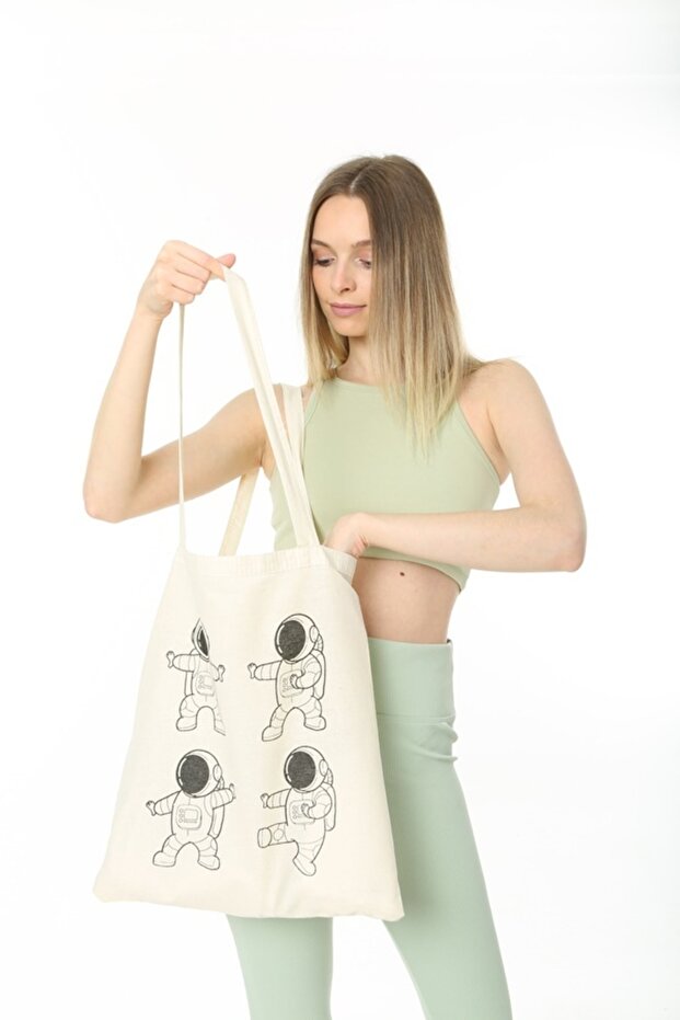 Astronaut Doing Cloth Bag Kung Fu