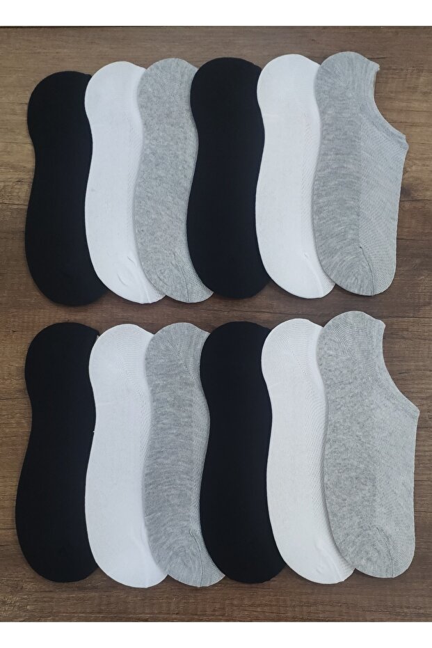 Men's 12 Pairs of Summer Cotton Sneakers Socks