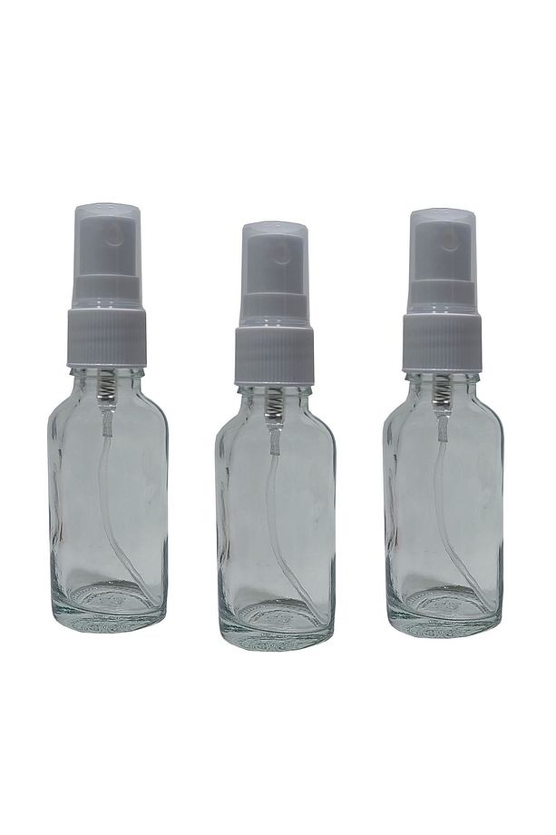 3 Adet 30 Ml Boş Cam Parfüm Şişesi Doldurulabilir Spreyli - 1