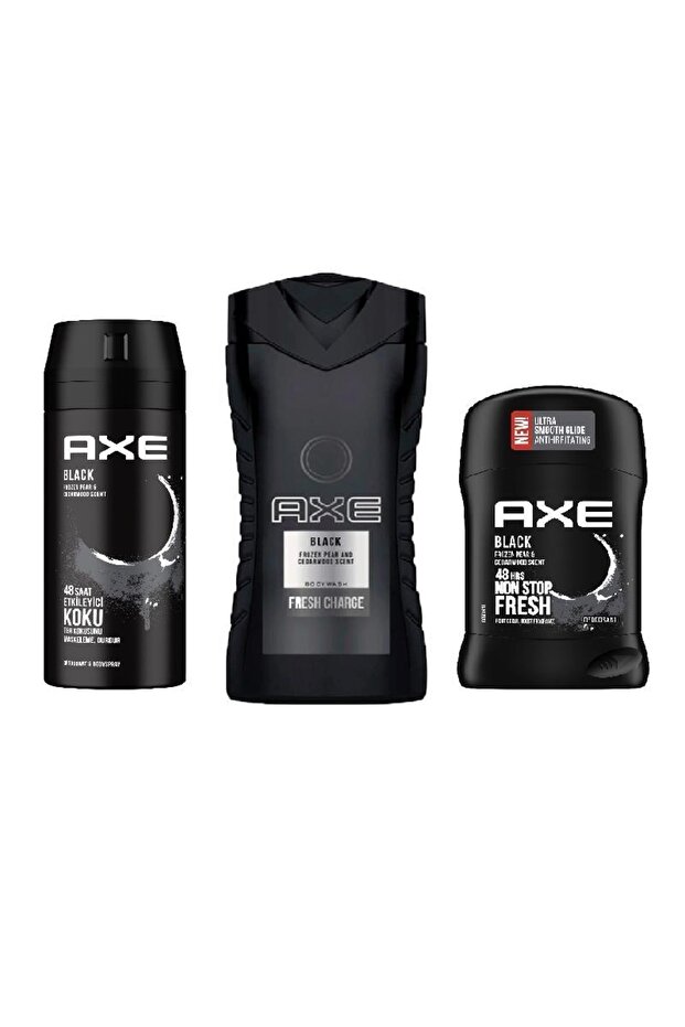 Black Serisi Duş Jeli+deodorant+stick 3'lü Set - 1