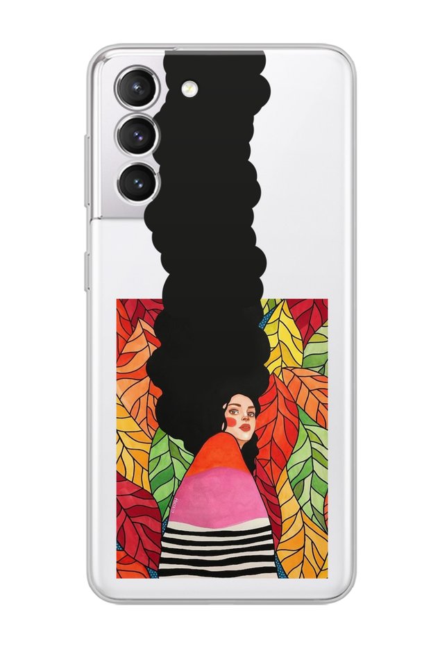 Samsung S22 Plus Long Hair Helena Design Super Transparent Phone Case