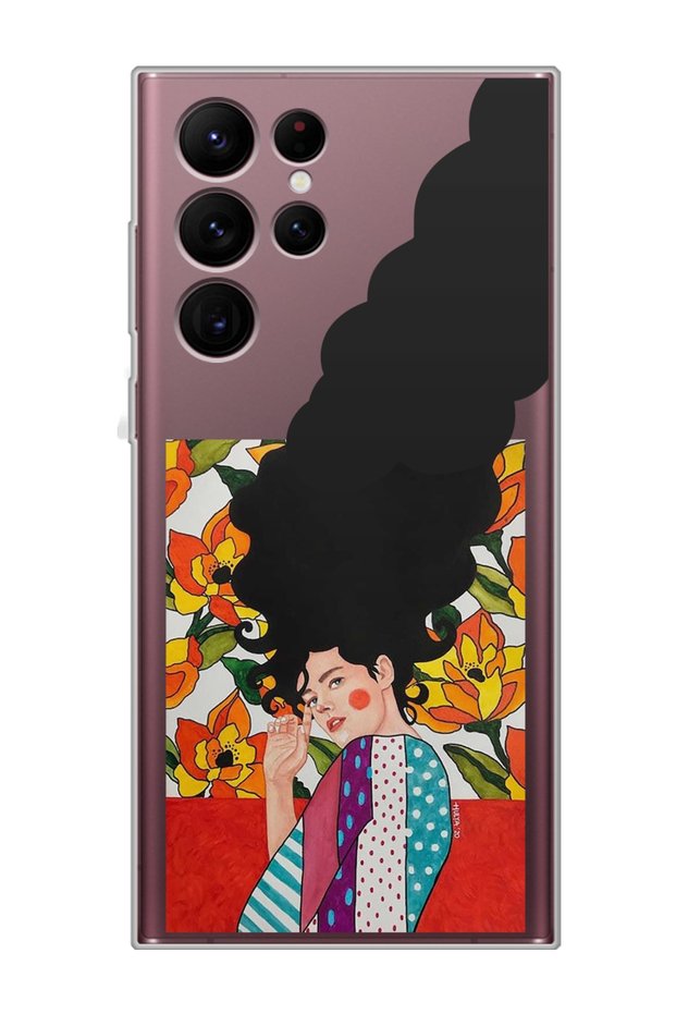 Samsung S22 Ultra Long Hair Maria Designed Super Transparent Phone Case