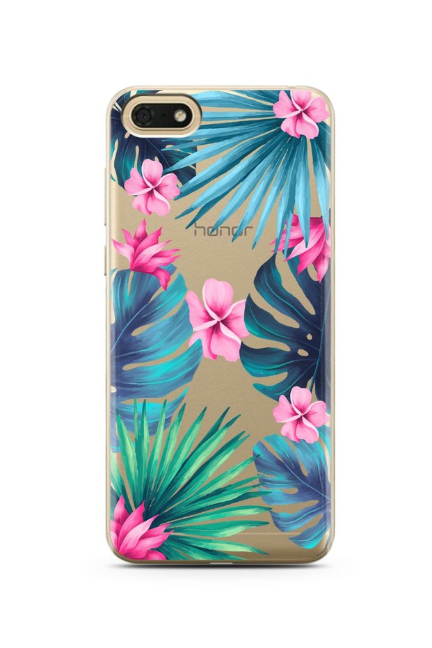 Huawei Y5 2018 Super Transparent Phone Case with Tropical Design