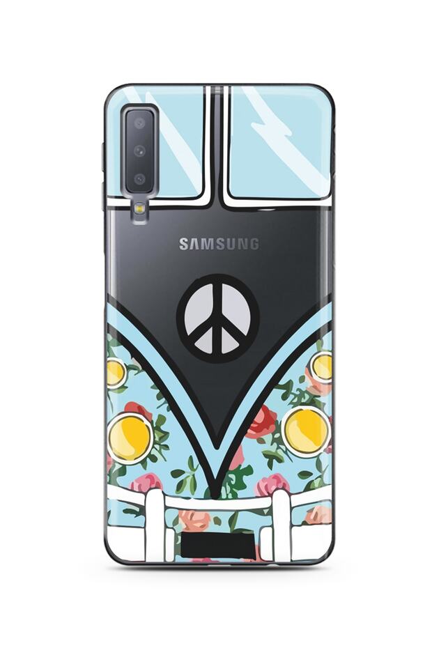 Samsung A7 2018 Blue Wosvos Design Super Transparent Phone Case