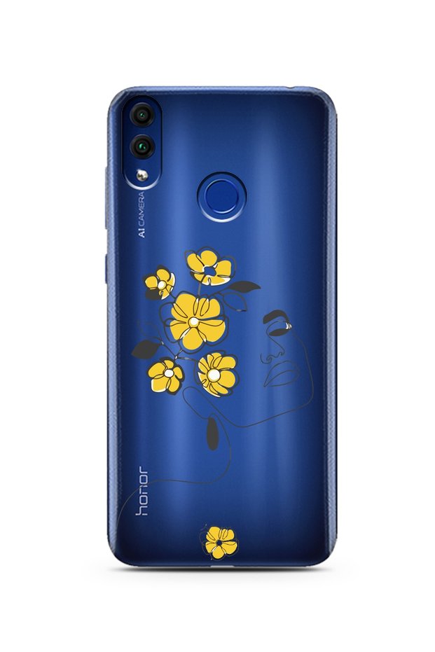 حافظة هاتف شفافة للغاية بتصميم تدفق الرأس لهاتف Honor 8c