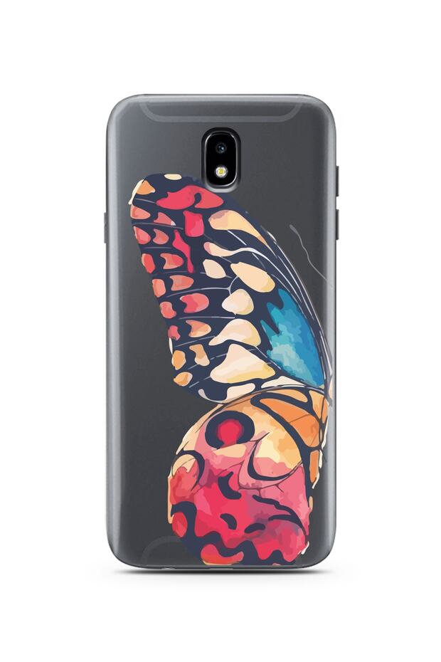 Samsung J7 Pro Big Butterfly Design Super Transparent Phone Case