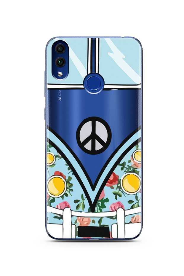 Honor 8C Blue Wosvos Design Super Transparent Phone Case