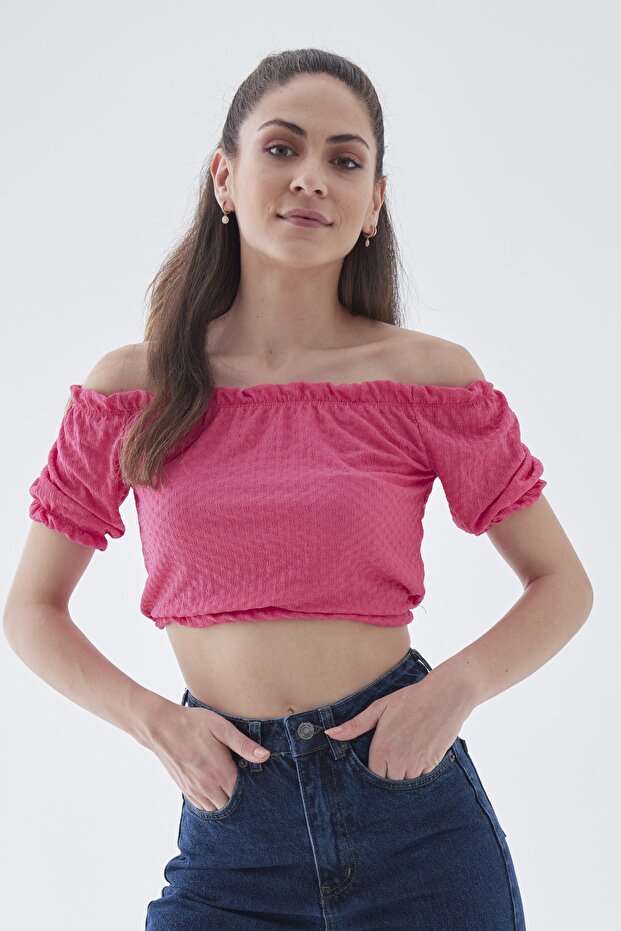 Kadın Pembe Crop