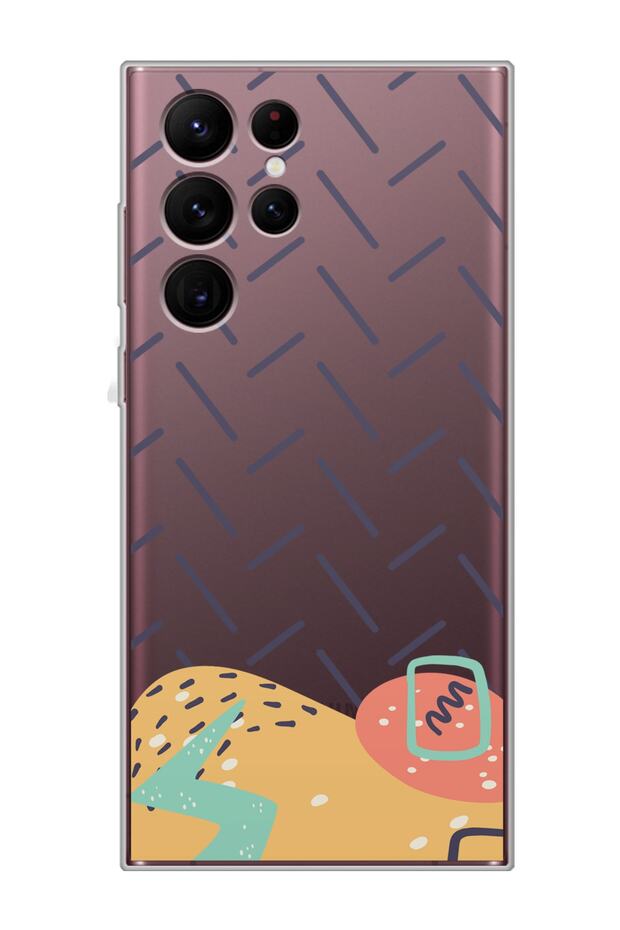 Samsung S22 Ultra Soft Brush Design Super Transparent Phone Case
