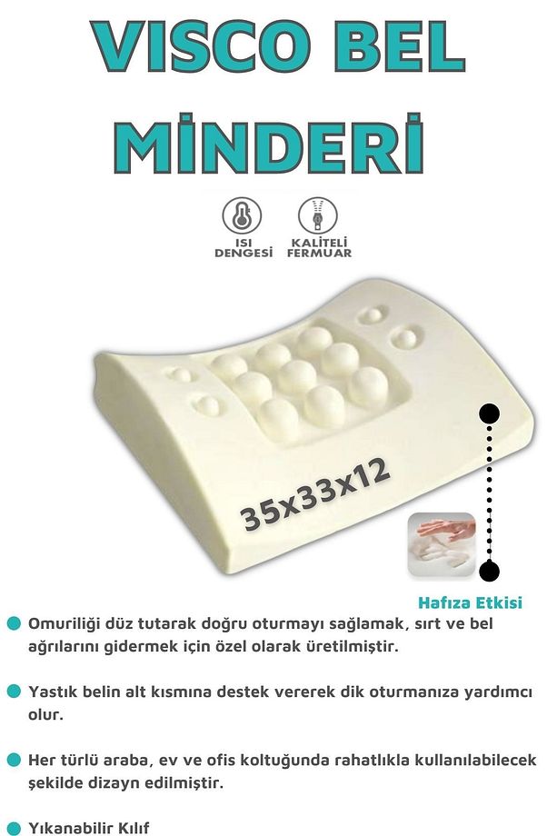 Visco Bel Destek Ve Visco Oturma Minderi Yastığı 2 Li Set - 2