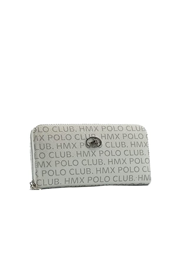 Women's Wallet Compartment Zippered Large Size Written Crest