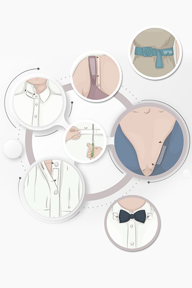 Şeffaf Yapışkan Çift Taraflı Sabitleme Elbise Askı Takı Bandı 8 Adet - 2