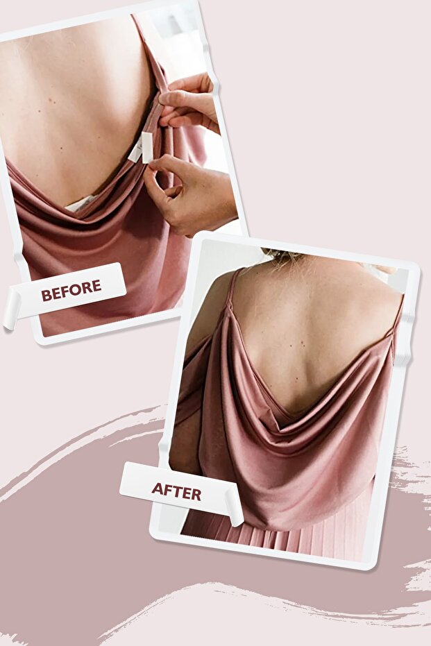 Şeffaf Yapışkan Çift Taraflı Sabitleme Elbise Askı Takı Bandı 8 Adet - 4