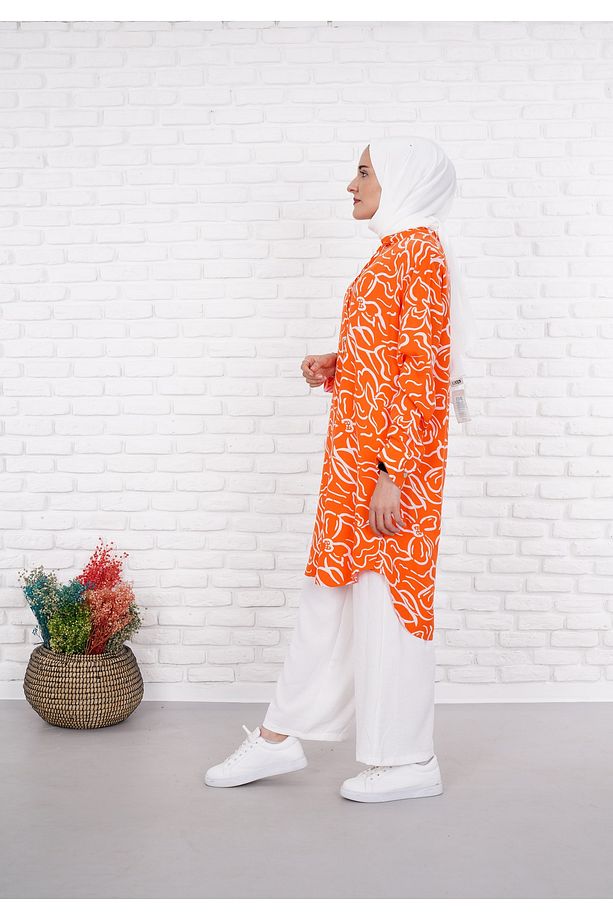 Alldayy Pamuk Kumaş Desenli Tunik - 6
