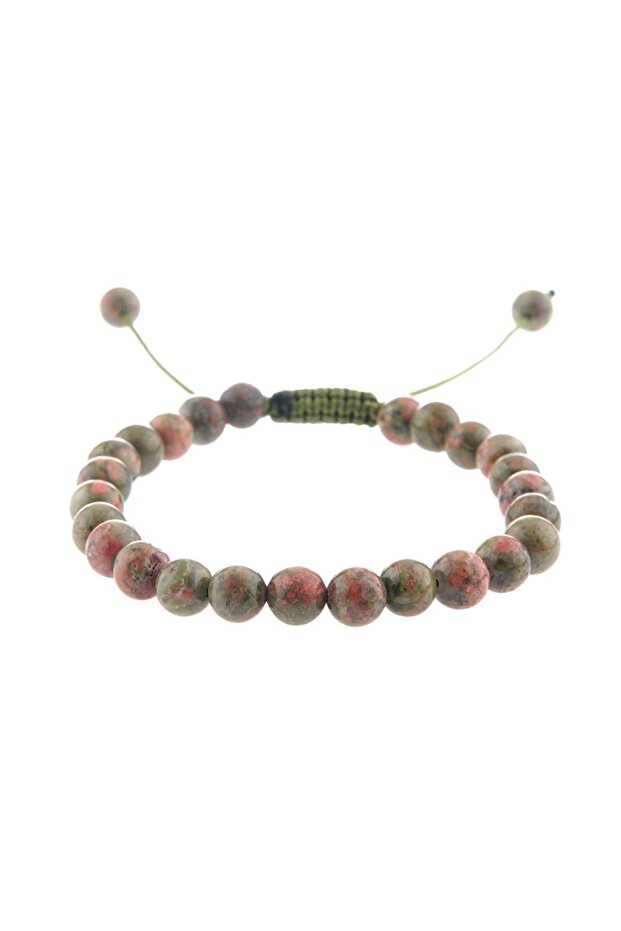 Green Unakit Natural Stone Bracelet - Certified, 6mm