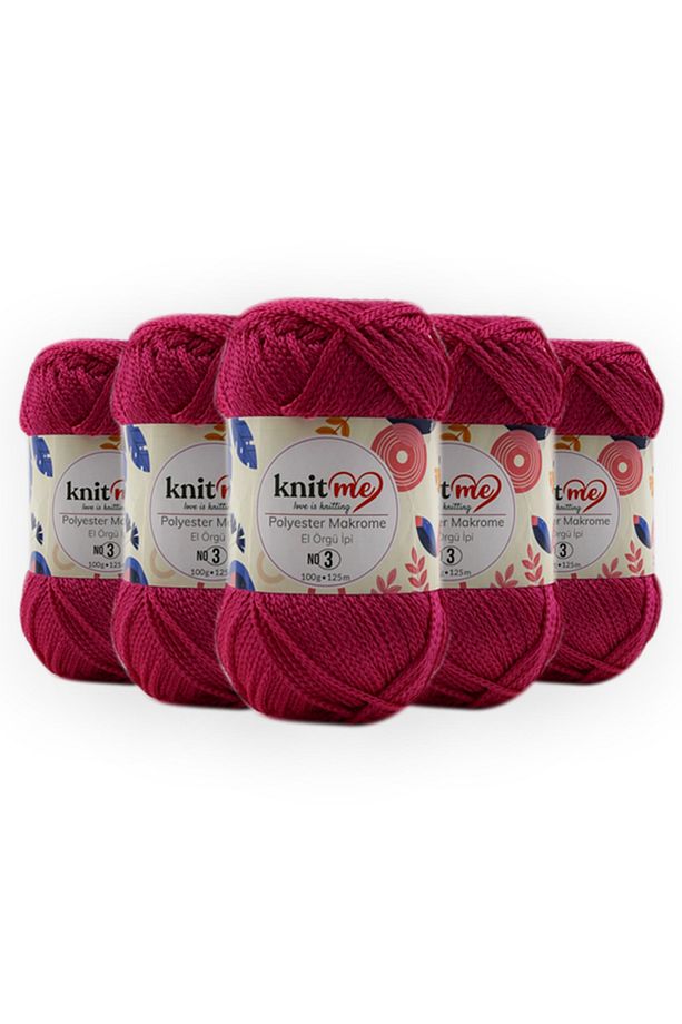 Polyester Makrome 100 Gr 5'li Paket El Örgü Ipi Taka Yarn (814) - 1