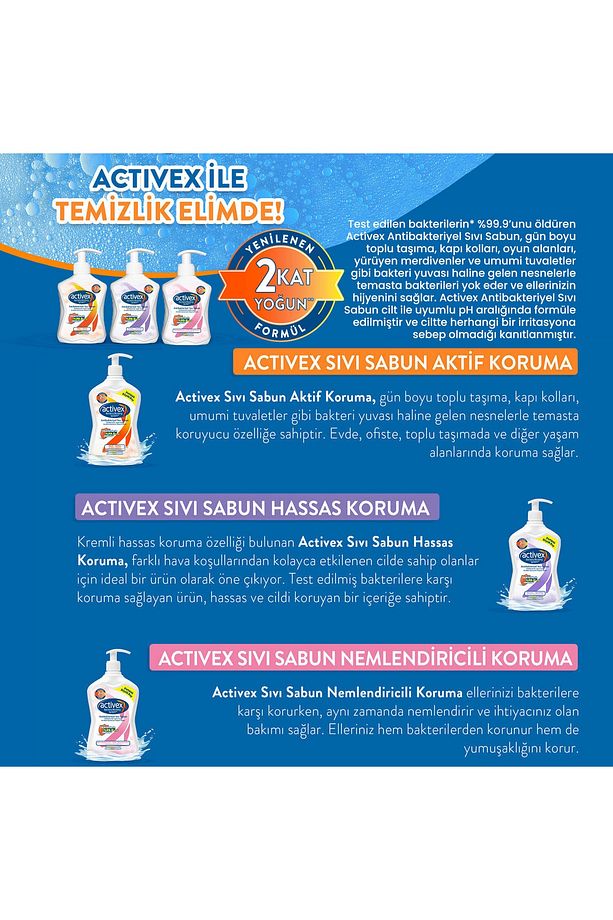 Antibakteriyel Sıvı Sabun Aktif 700ml - 2