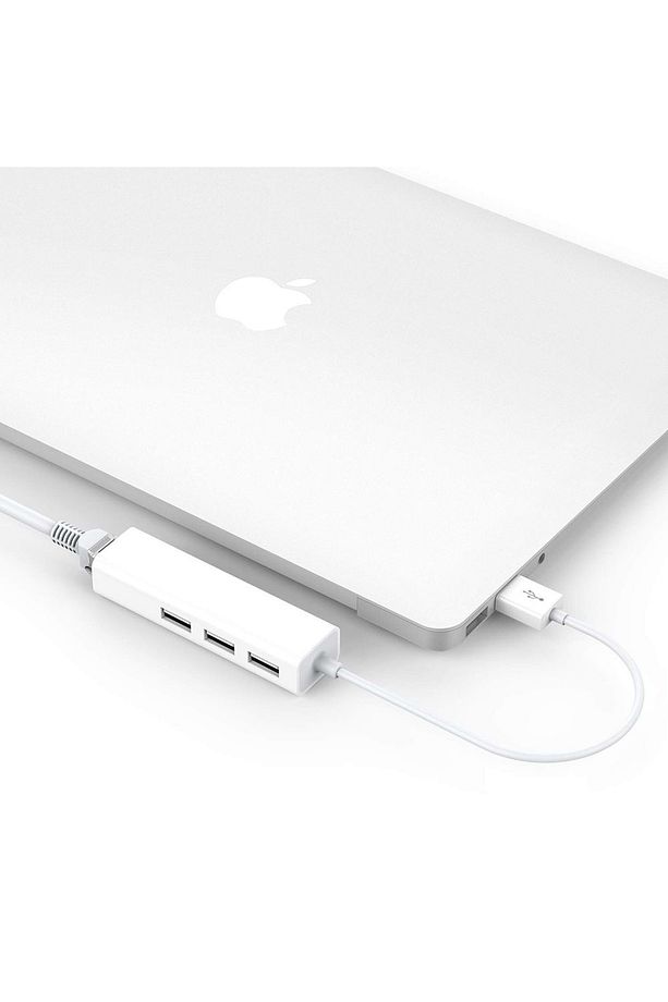 Usb To Rj45 Ethernet + Usb 3 Port Hub Çoklayıcı - 4