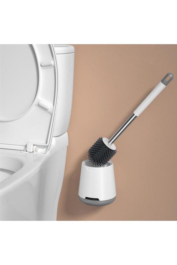 Duvara Monte Değildir. Silikon Wc Banyo Klozet Temizleme Fırçası, Tuvalet Fırçalık - 2
