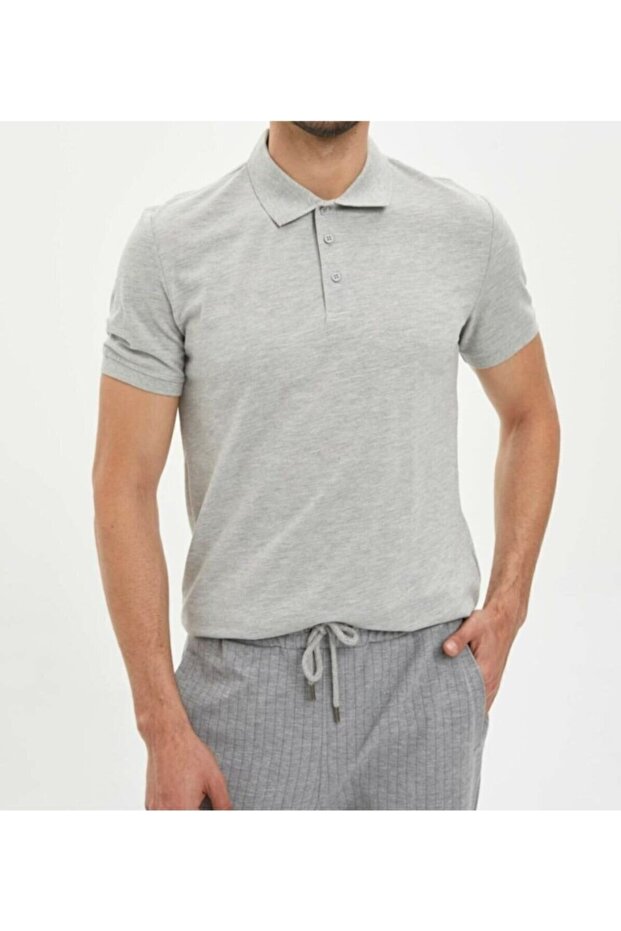 Erkek Basic Polo Yaka T-shirt - 1