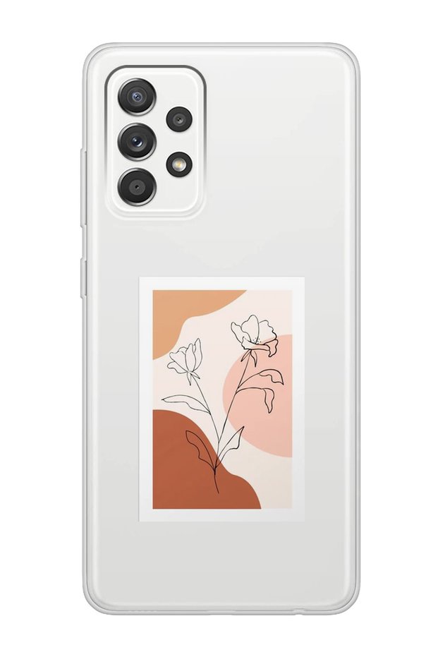 Samsung A53 Super Clear Phone Case with Nude Rose Design